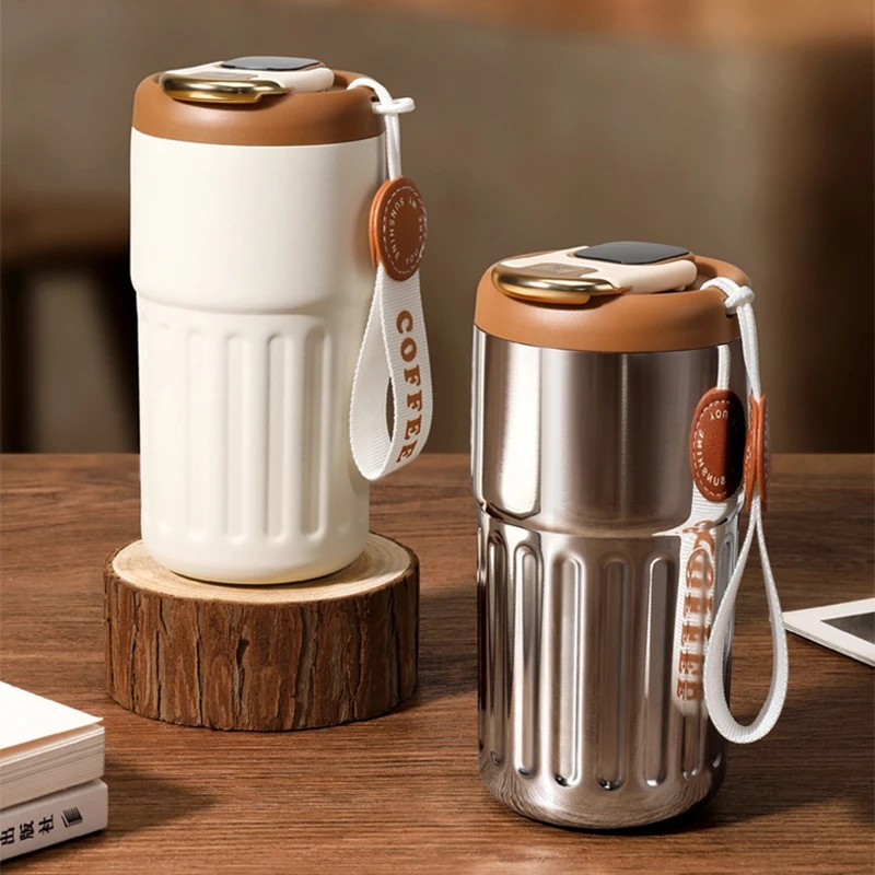 Smart Water Bottle Tracker - 휴대용 스테인리스 스틸 스마트 단열 커피