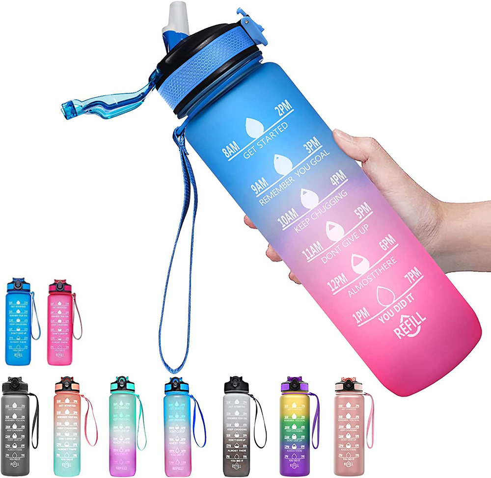 Smart Water Bottle Tracker - 동기 유발 스포츠 물병, 누수 방지