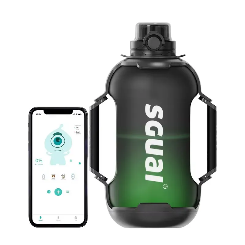 Smart Water Bottle Tracker - 【CHIMU HOME】44oz/1300ml 트라이탄 스마트 물병, 무선