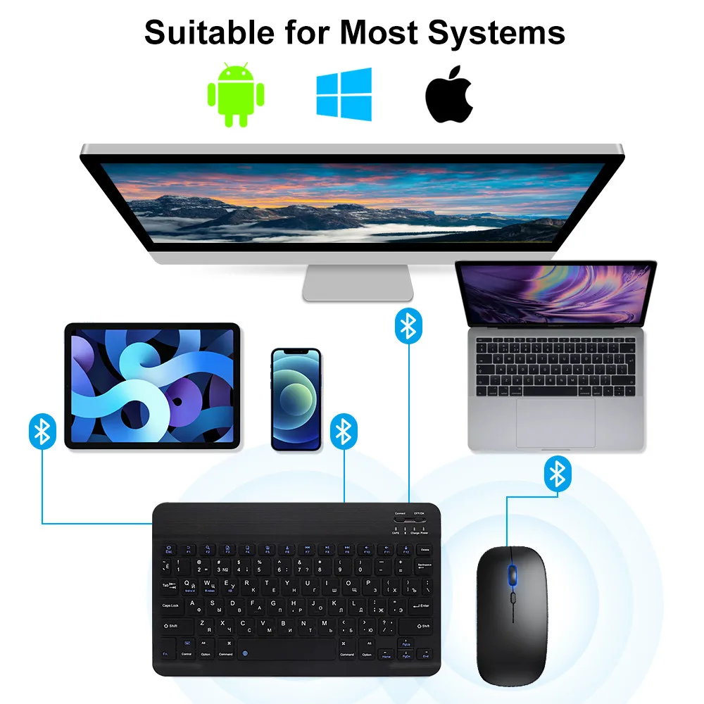 새로운 2025 블루투스 무선 키보드 마우스 IOS 안 - Wireless Keyboard Mini 리뷰 및 가격