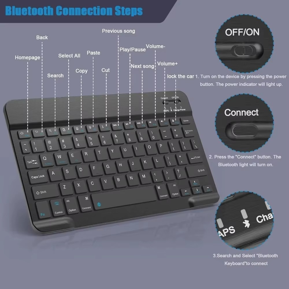 블루투스 5.0 무선 키보드 200mAh 충전식 무소음 - Wireless Keyboard Mini 리뷰 및 가격