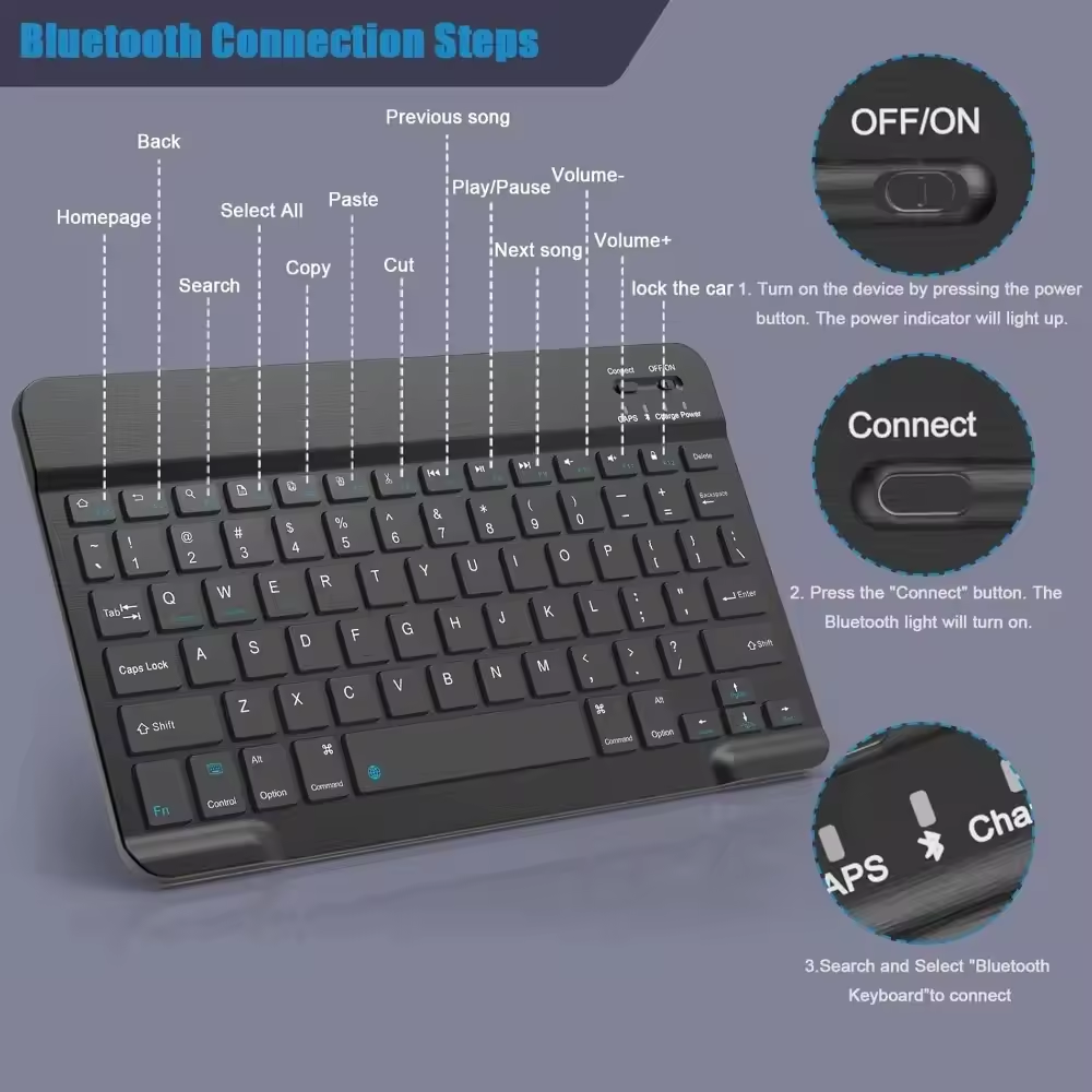 블루투스 무선 키보드 휴대전화 태블릿 키보드 및 마우스 - Wireless Keyboard Mini 리뷰 및 가격