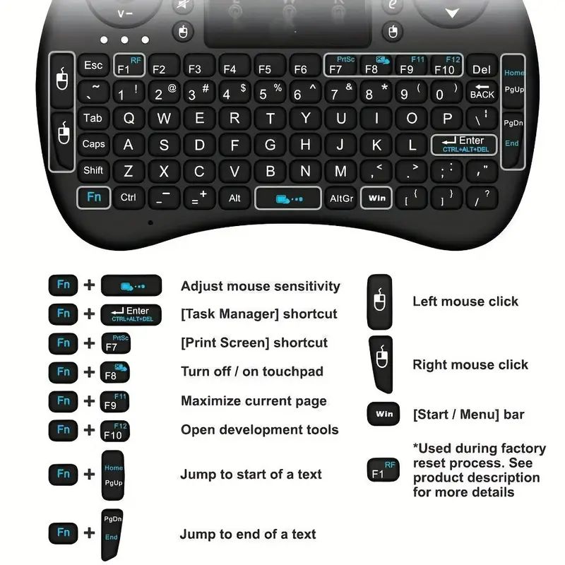 미니 무선 키보드 2.4GHz 백라이트 없음 마우스 터 - Wireless Keyboard Mini 리뷰 및 가격